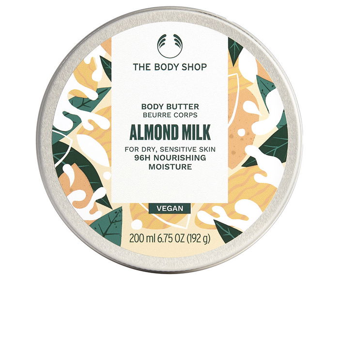 The Body Shop ALMOND MILK Manteca Corporal 200 ml Piel Seca y Sensible Hidratante Crema Natural The Body Shop ALMOND MILK Manteca Corporal 200 ml Piel Seca y Sensible Hidratante Crema Natural