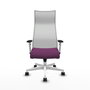 PIQUERAS Y CRESPO Sillón Albacete con mecanismo Sincro, Morado y Blanco