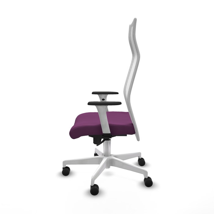 PIQUERAS Y CRESPO Sillón Albacete con mecanismo Sincro, Morado y Blanco