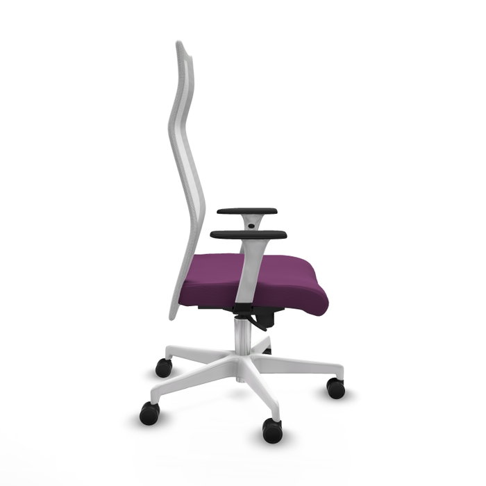 PIQUERAS Y CRESPO Sillón Albacete con mecanismo Sincro, Morado y Blanco