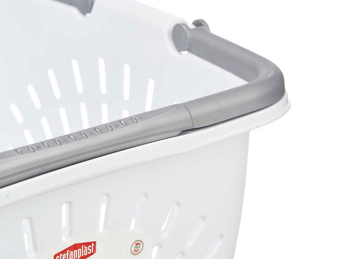 Stefanplast Cesta Plástico Cuadrada Calada 18L con Asas 39x39x21.5 cm (Set de 30)