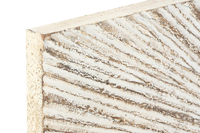 DKD Home Decor Cabecero de Cama MDF 180x3,5x100 Decapé Blanco