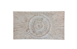 DKD Home Decor Cabecero de Cama MDF 180x3,5x100 Decapé Blanco