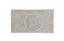 DKD Home Decor Cabecero de Cama MDF 180x3,5x100 Decapé Blanco