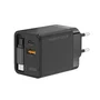 Mars Gaming MD-GAN65R Cargador de Pared GaN 65W con Cable USB-C Retráctil Negro