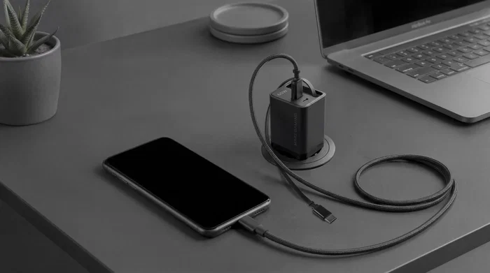 Mars Gaming MD-GAN65R Cargador de Pared GaN 65W con Cable USB-C Retráctil Negro Mars Gaming MD-GAN65R Cargador de Pared GaN 65W con Cable USB-C Retráctil Negro