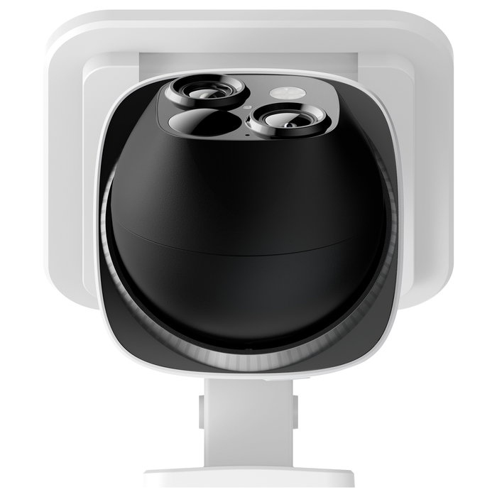 EUFY SoloCam S340 - Cámara de Seguridad Exterior Solar, 360°, 2.4 GHz WiFi, 8x Zoom, 2880P, Resistente al Agua, Sin Cuotas, Compatible con HomeBase 3, Blanco