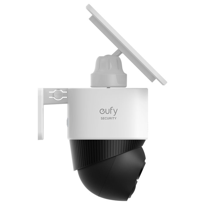 EUFY SoloCam S340 - Cámara de Seguridad Exterior Solar, 360°, 2.4 GHz WiFi, 8x Zoom, 2880P, Resistente al Agua, Sin Cuotas, Compatible con HomeBase 3, Blanco