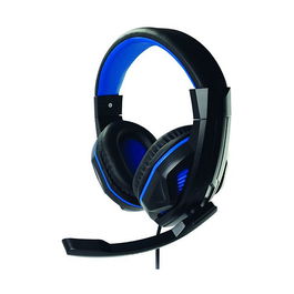 Steelplay HP41 Auriculares Gaming para PS4 con Cable - Negro/Azul, Micrófono Boom, Conector 3.5 mm, Frecuencia 20-20000 Hz