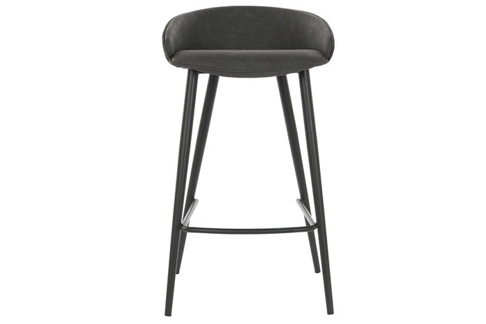 DKD Home Decor Taburete Vintage Gris Oscuro Negro 47 x 87.5 x 48 cm (2 Unidades) Metal PU