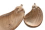 DKD Home Decor Set de 2 Centros de Mesa de Acacia Berenjena