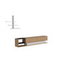 Hanah Home Mueble de TV Liza Teak y Blanco | Tablero de Partículas Recubierto de Melamina 18mm | 180x40x30cm | Moderno - Novedoso