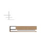 Hanah Home Mueble de TV Liza Teak y Blanco | Tablero de Partículas Recubierto de Melamina 18mm | 180x40x30cm | Moderno - Novedoso
