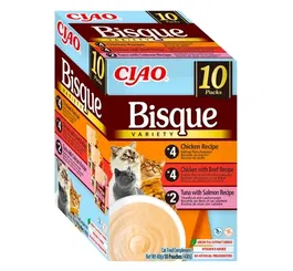 Churu Ciao Bisque Multip 10x40 gr Pollo, Ternera, Atún y Salmón