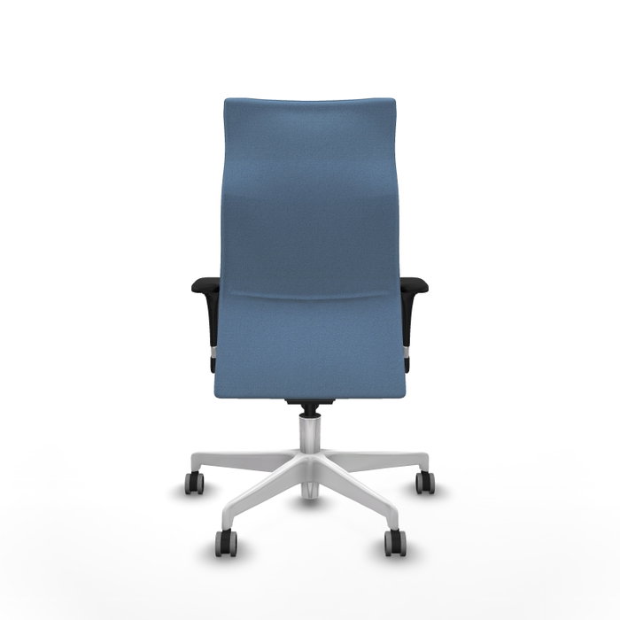 PIQUERAS Y CRESPO Sillón Albacete Azul Cielo con Mecanismo Sincro y Base Blanca