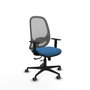 PIQUERAS Y CRESPO Silla de oficina Cilanco con mecanismo Sincro/Traslack Azul claro y Gris