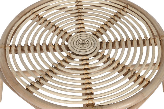 DKD Home Decor Mesita Auxiliar Indonesia 1c24 Ratán Natural 65 x 36 x 65 cm