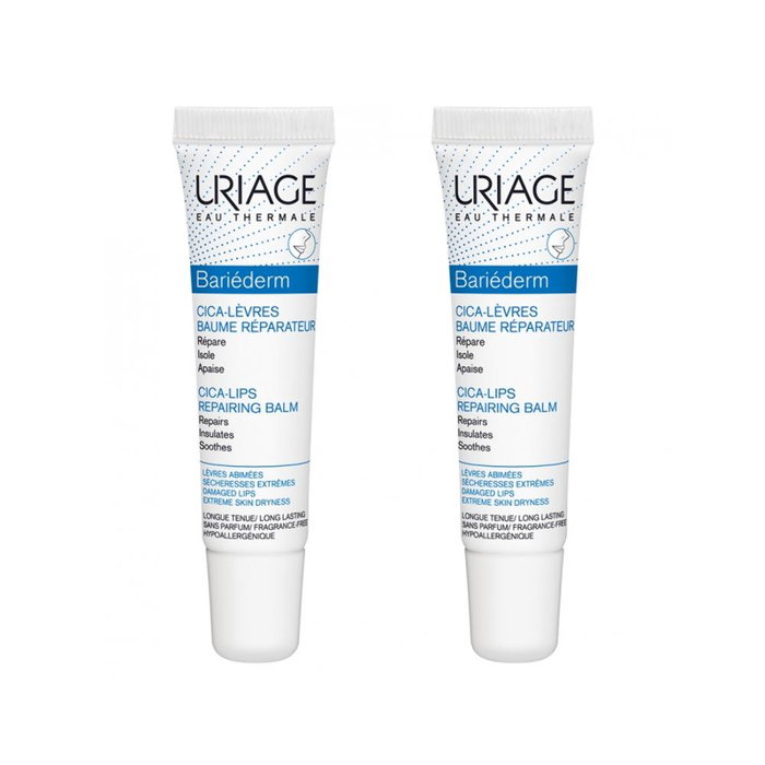 Uriage Bariéderm Cica Levres Bálsamo Labial Reparador, Pack de 2 x 15ml Uriage Bariéderm Cica Levres Bálsamo Labial Reparador, Pack de 2 x 15ml