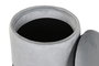 DKD Home Decor Reposapiés Gris 44 x 44 x 42 cm Poliéster Metal con Tapa