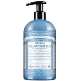 DR. BRONNER'S Jabón de Azúcar Bebé Neutral - Jabón Líquido Suave para Niños y Piel Sensible 710 ml