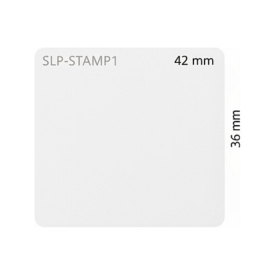 Seiko Instruments SLP-STAMP1 Etiquetas Autoadhesivas para Impresora 36x42mm (3.6x4.2cm) - Paquete de 2 Rollos, 1020 Etiquetas (510 por Rollo), Blanco