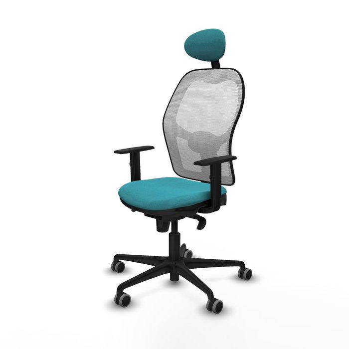 PIQUERAS Y CRESPO Silla de oficina Jorquera, Mecanismo Sincro, Turquesa y Blanco PIQUERAS Y CRESPO Silla de oficina Jorquera, Mecanismo Sincro, Turquesa y Blanco