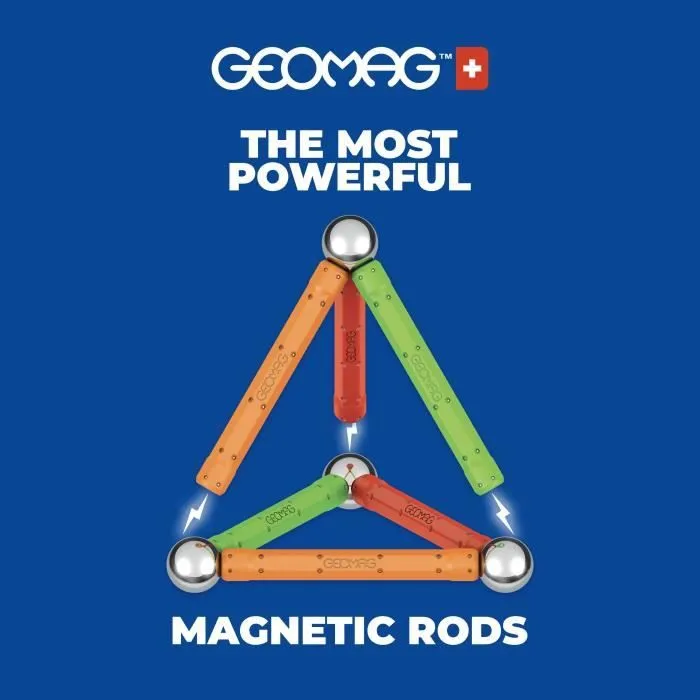 Geomag Juego de Construcción Magnético Supercolor GEO0871772003748 - 25 Piezas - Magnético - A Partir de 3 Años
