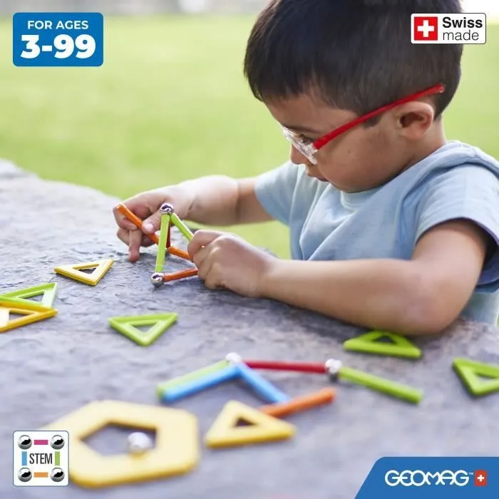 Geomag Juego de Construcción Magnético Supercolor GEO0871772003748 - 25 Piezas - Magnético - A Partir de 3 Años