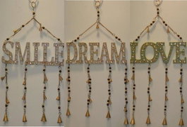 DKD Home Decor Decoración Colgante de Metal Surtida 28x2x58 cm