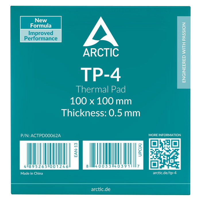 ARCTIC ATP-4 Parche Térmico 100x100x0,5mm -40-200 °C