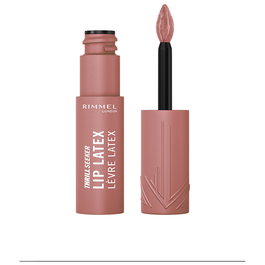 Rimmel London Thrill Seeker Lip Latex Labial Líquido de Brillo #550 Cappuccino 6 ml - Hidratante con Ácido Hialurónico