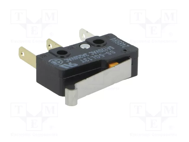Aratas (Formerly Omron Components) Microconmutador SNAP ACTION SS-5GL13T SPDT 5A/125VAC Aratas (Formerly Omron Components) Microconmutador SNAP ACTION SS-5GL13T SPDT 5A/125VAC