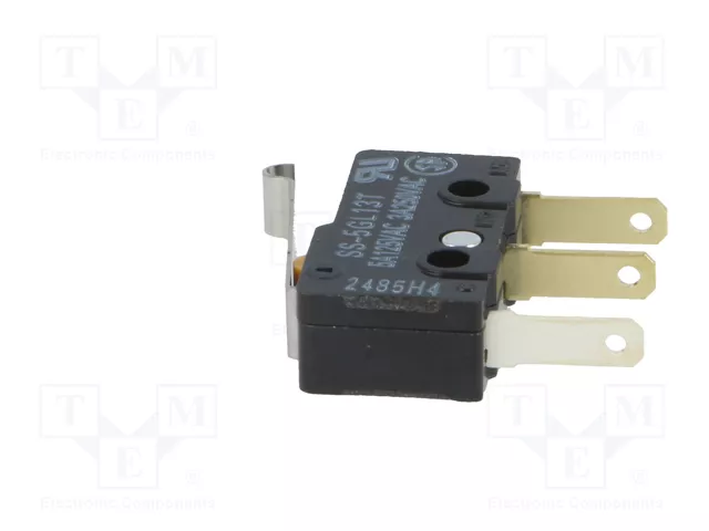 Aratas (Formerly Omron Components) Microconmutador SNAP ACTION SS-5GL13T SPDT 5A/125VAC Aratas (Formerly Omron Components) Microconmutador SNAP ACTION SS-5GL13T SPDT 5A/125VAC