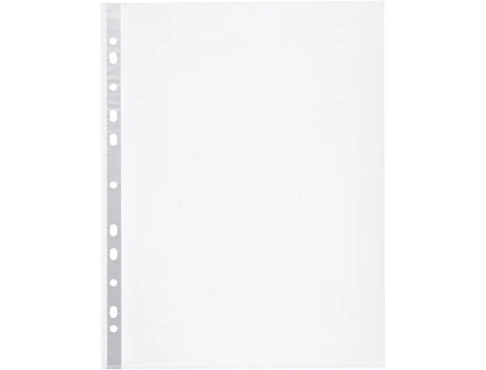 Q-connect Funda Multitaladro DIN A4 50 mc Piel de Naranja, Bolsa de 10 Unidades