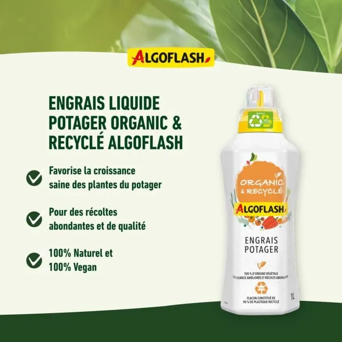 Algoflash Naturasol ALIPOTRECY1 Fertilizante Potager Orgánico y Reciclado 1L