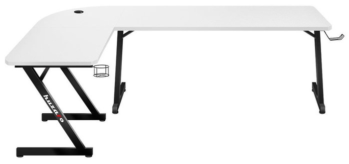 Huzaro Hero 7.0 Escritorio Gaming en L Blanco y Negro
