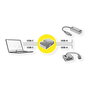 ROLINE Adaptador USB 3.2 Gen 2 12.03.2947, 2x USB Tipo C a 2x USB Tipo A, Plata, 10 Gbit/s