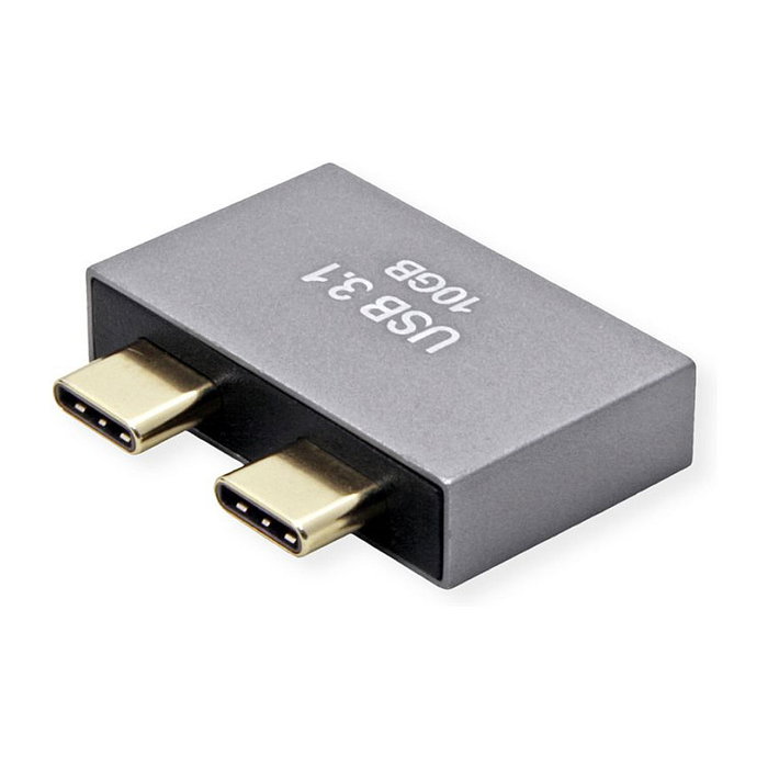 ROLINE Adaptador USB 3.2 Gen 2 12.03.2947, 2x USB Tipo C a 2x USB Tipo A, Plata, 10 Gbit/s