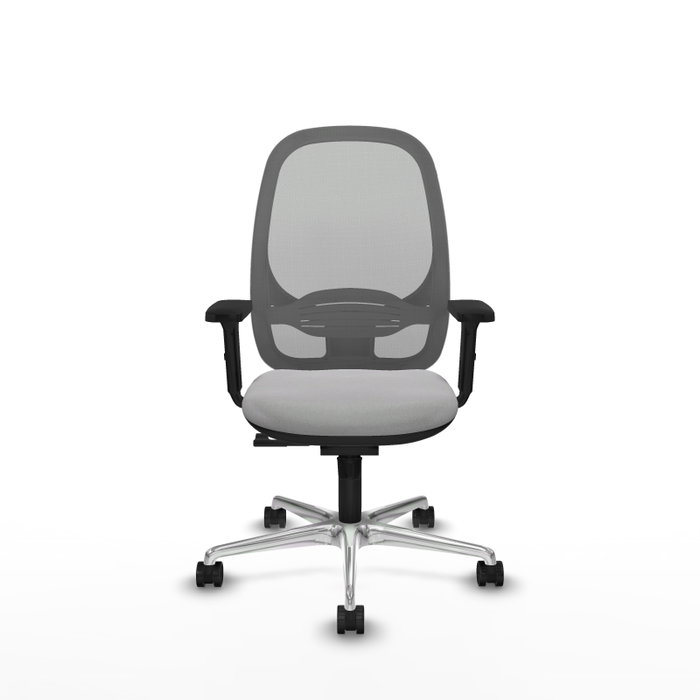 PIQUERAS Y CRESPO Silla de oficina Cilanco con mecanismo Sincro, Gris claro