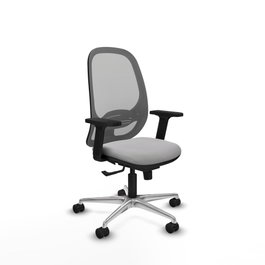 PIQUERAS Y CRESPO Silla de oficina Cilanco con mecanismo Sincro, Gris claro