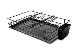 Hermia Escurreplatos SM001-B Metálico Negro 47x31x11 cm