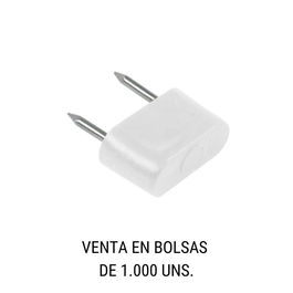 HERRAJES ALK Tope Dos Puntas Chad Blanco (1.000U)