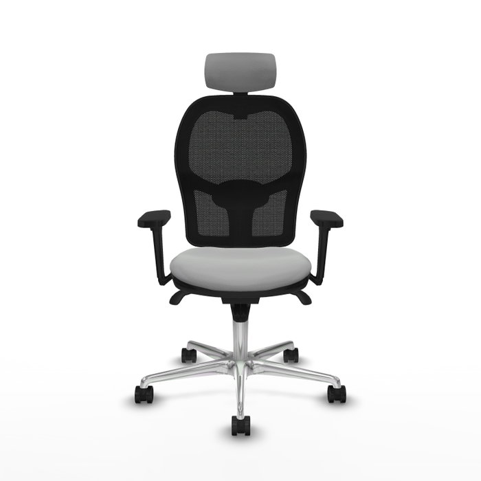 PIQUERAS Y CRESPO Silla de oficina Jorquera con mecanismo Sincro, Gris claro y Negro PIQUERAS Y CRESPO Silla de oficina Jorquera con mecanismo Sincro, Gris claro y Negro