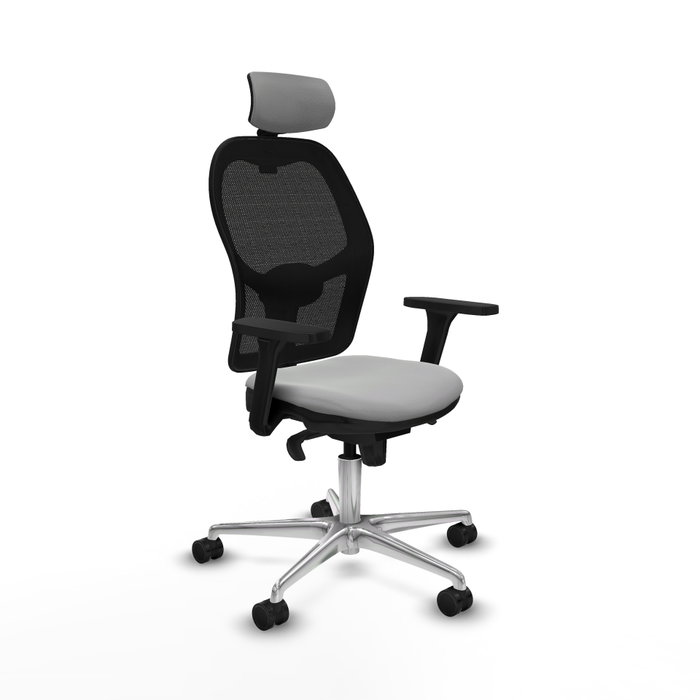 PIQUERAS Y CRESPO Silla de oficina Jorquera con mecanismo Sincro, Gris claro y Negro PIQUERAS Y CRESPO Silla de oficina Jorquera con mecanismo Sincro, Gris claro y Negro