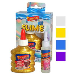 Juego Supertite Slime Metalico Kit (1X Pegamento 1X Liquido Activador) (Set de 6)