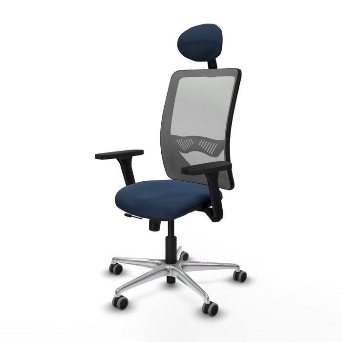 PIQUERAS Y CRESPO Silla de oficina Zulema Azul marino y Gris PIQUERAS Y CRESPO Silla de oficina Zulema Azul marino y Gris