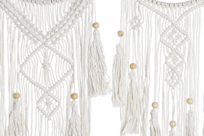 DKD Home Decor Decoración Colgante Macramé Acacia 25x1x93 Surtido de 2 unidades DKD Home Decor Decoración Colgante Macramé Acacia 25x1x93 Surtido de 2 unidades
