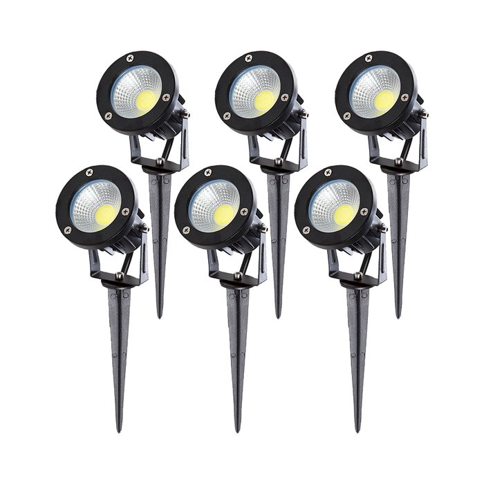 Pack 6 Focos LED Jardines 9W 758Lm 2700K Pincho Blanco Cálido Pack 6 Focos LED Jardines 9W 758Lm 2700K Pincho Blanco Cálido