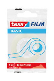 TESA TAPE, S.A. Basic Film Cinta Adhesiva Transparente 33 mm x 15 mm (30 Rollos)