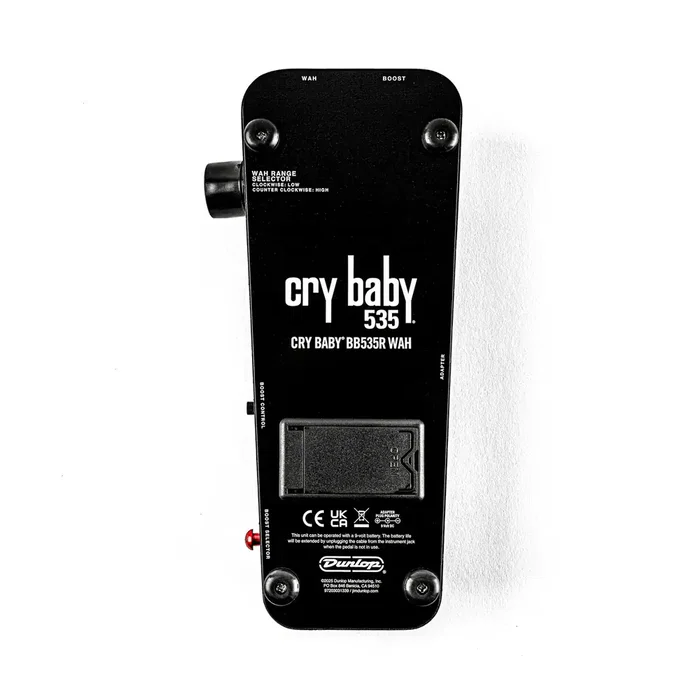 DUNLOP Cry Baby BB535 Wah Reissue Pedal Wah con selector de frecuencia y boost incorporado, recreación del modelo clásico de 1999